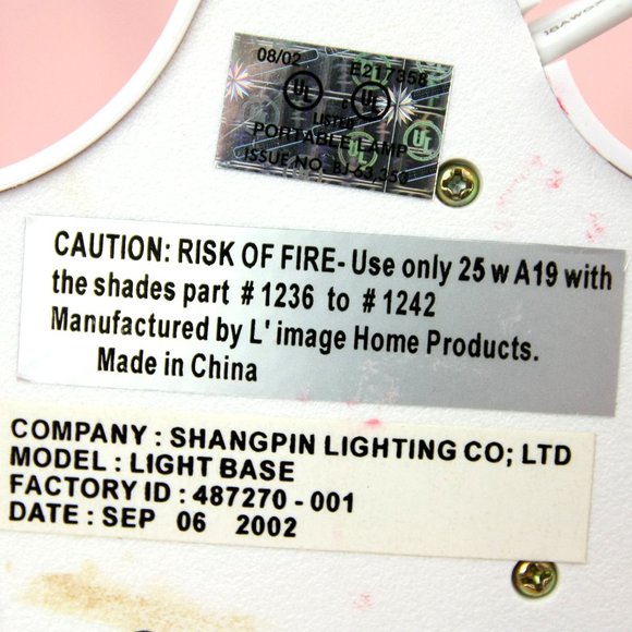 Shangpin Lighting Electric Night Light Base Red Bulb Christmas Snowflake Splat - Picture 5 of 9